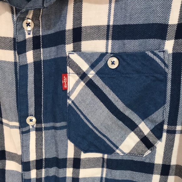 Levi’s plaid long sleeve button down shirt size Large boys - Picture 2 of 10